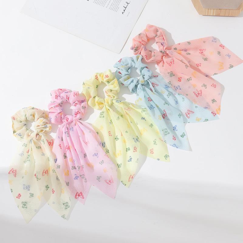 Butterfly Hair Scarf Scrunchie Soft Scrunchie for Women Girls