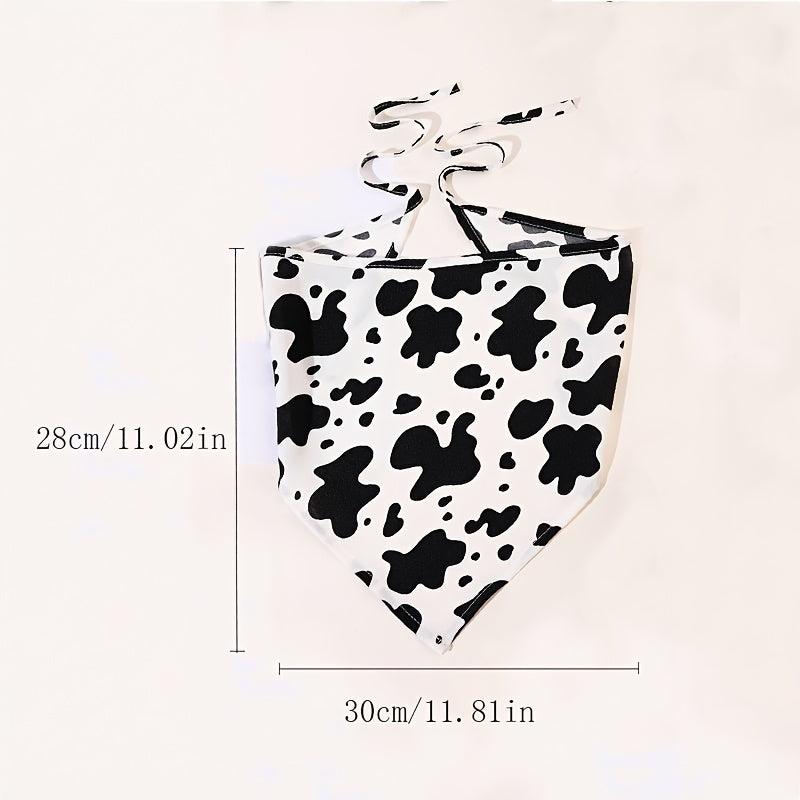 Cow Print Kerchief Dustproof Bandana Hair Accessories
