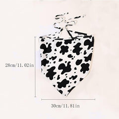 Cow Print Kerchief Dustproof Bandana Hair Accessories