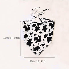 Cow Print Kerchief Dustproof Bandana Hair Accessories