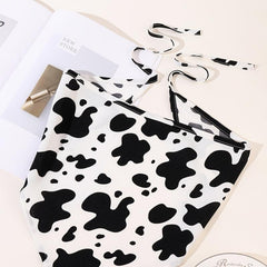 Cow Print Kerchief Dustproof Bandana Hair Accessories