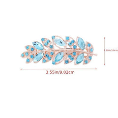 Large Flower Hair Barrette Clips Rhinestone Hairpin Accessories