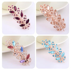Large Flower Hair Barrette Clips Rhinestone Hairpin Accessories