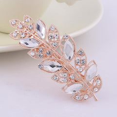 Large Flower Hair Barrette Clips Rhinestone Hairpin Accessories