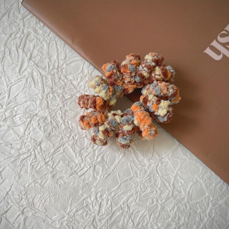 Bohemia Scrunchie Ponytail Holder Fuzzy Hair Tie Elastic Headwear