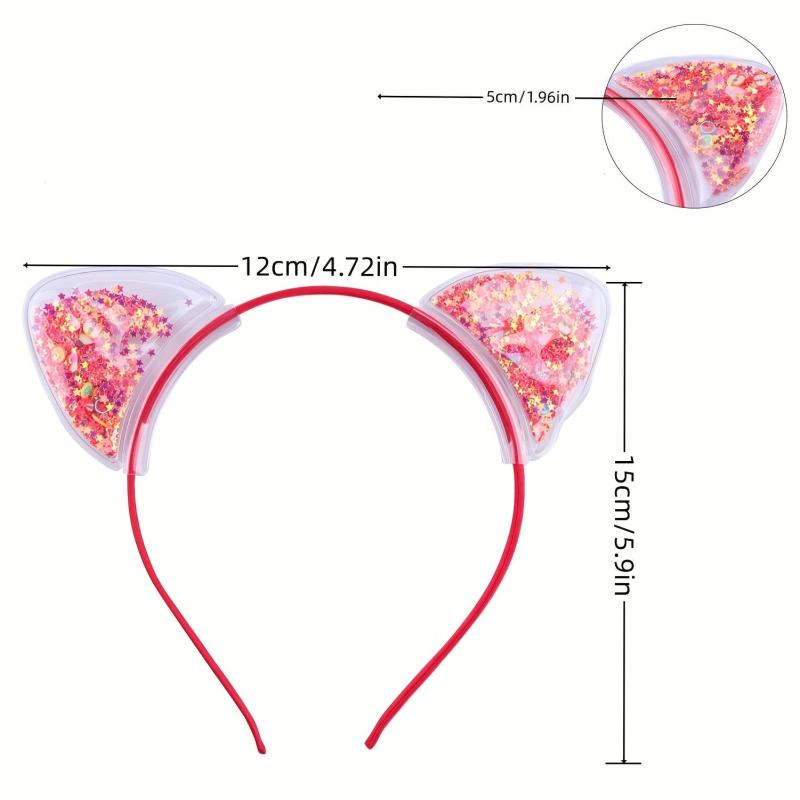 Cat Ears Hair Band Star Sequin Head Hoop for Kids