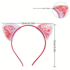 Cat Ears Hair Band Star Sequin Head Hoop for Kids
