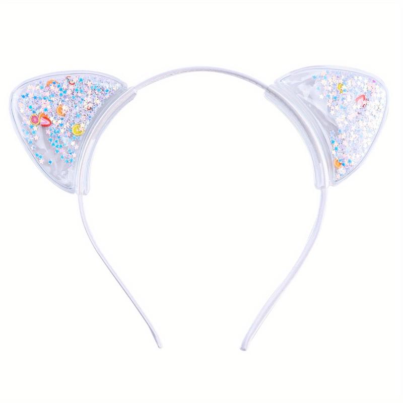 Cat Ears Hair Band Star Sequin Head Hoop for Kids