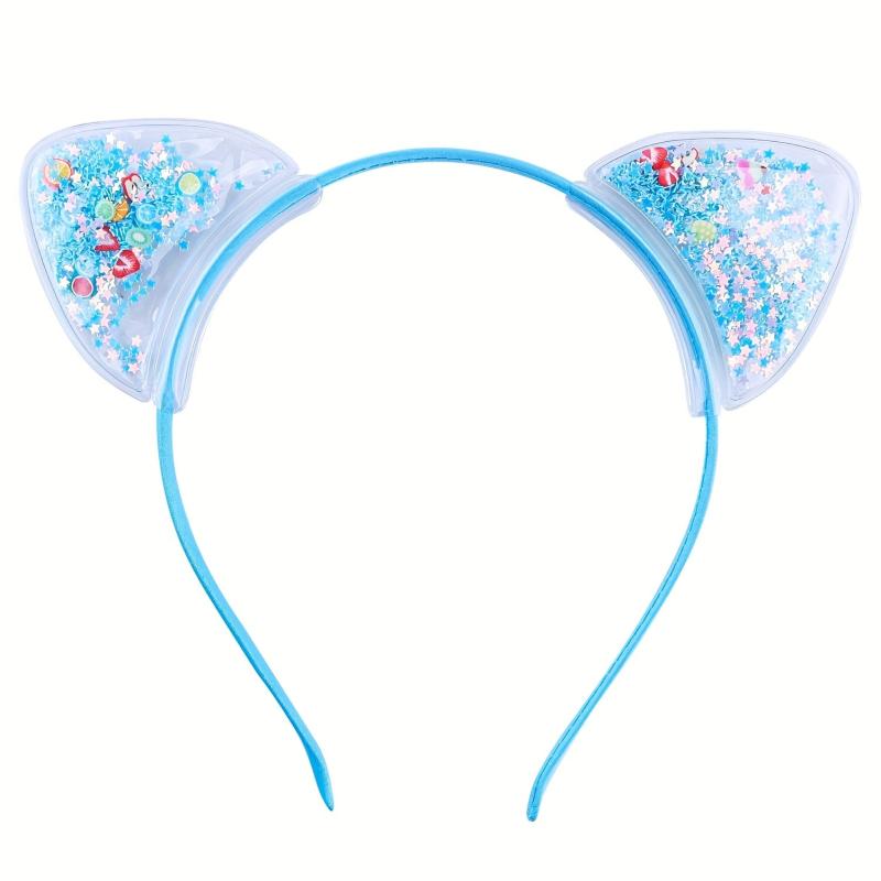 Cat Ears Hair Band Star Sequin Head Hoop for Kids