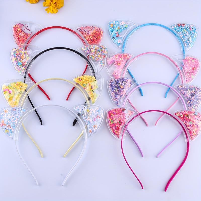 Cat Ears Hair Band Star Sequin Head Hoop for Kids