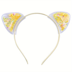 Cat Ears Hair Band Star Sequin Head Hoop for Kids