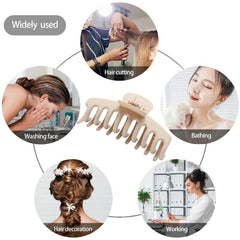 8pcs Solid Hair Claw Shark Clip Ponytail Holder Jaw Clip Non-slip for Women