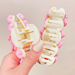 3pcs Peach Pattern Hair Claw Back Head Hair Claw Female Hair Accessories