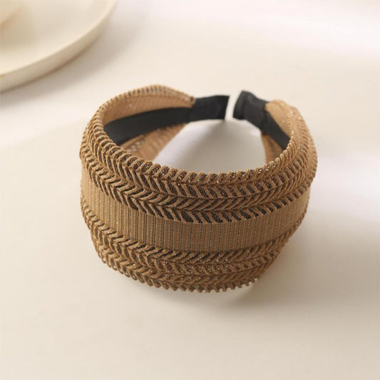Black Wide Brim Hair Band Non Slip Hollow Headwear