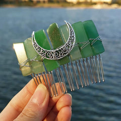 Moon Natural Quartz Mermaid Hair Comb Hair Accessories 1pc
