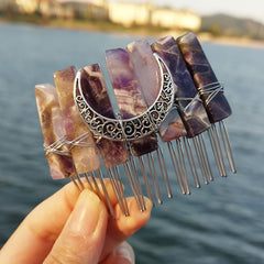 Moon Natural Quartz Mermaid Hair Comb Hair Accessories 1pc
