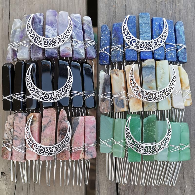 Moon Natural Quartz Mermaid Hair Comb Hair Accessories 1pc