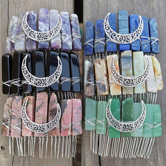 Moon Natural Quartz Mermaid Hair Comb Hair Accessories 1pc