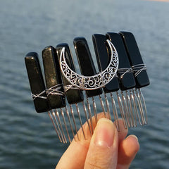 Moon Natural Quartz Mermaid Hair Comb Hair Accessories 1pc