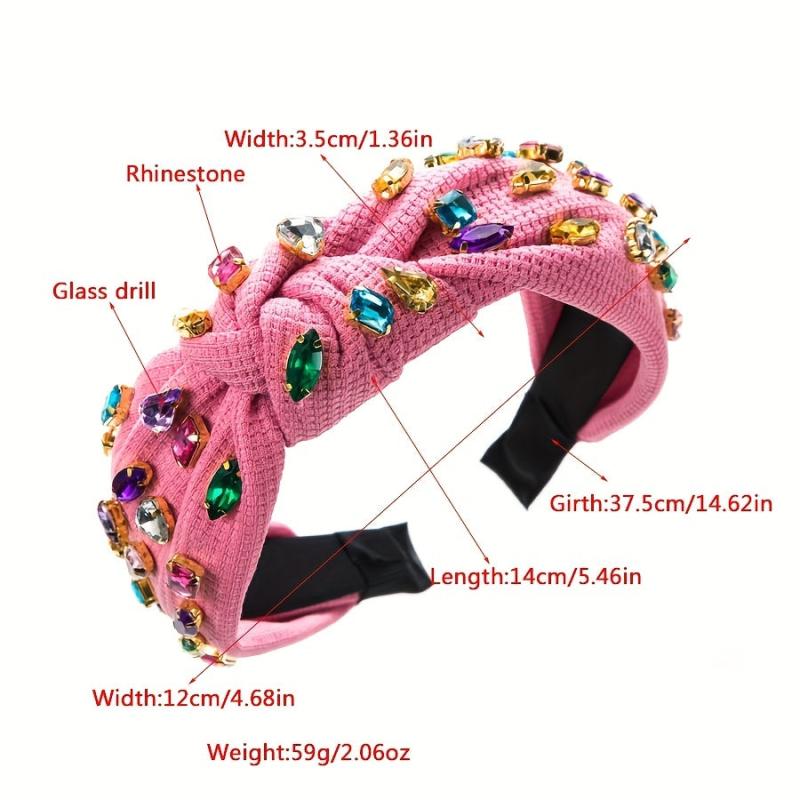 Baroque Crystal Headband Cross Knotted Head Hoop Wide Criss Cross Headdress