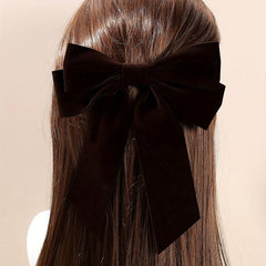 4 PCS Velvet Bow Hair Clip French Barrette Hair Accessories