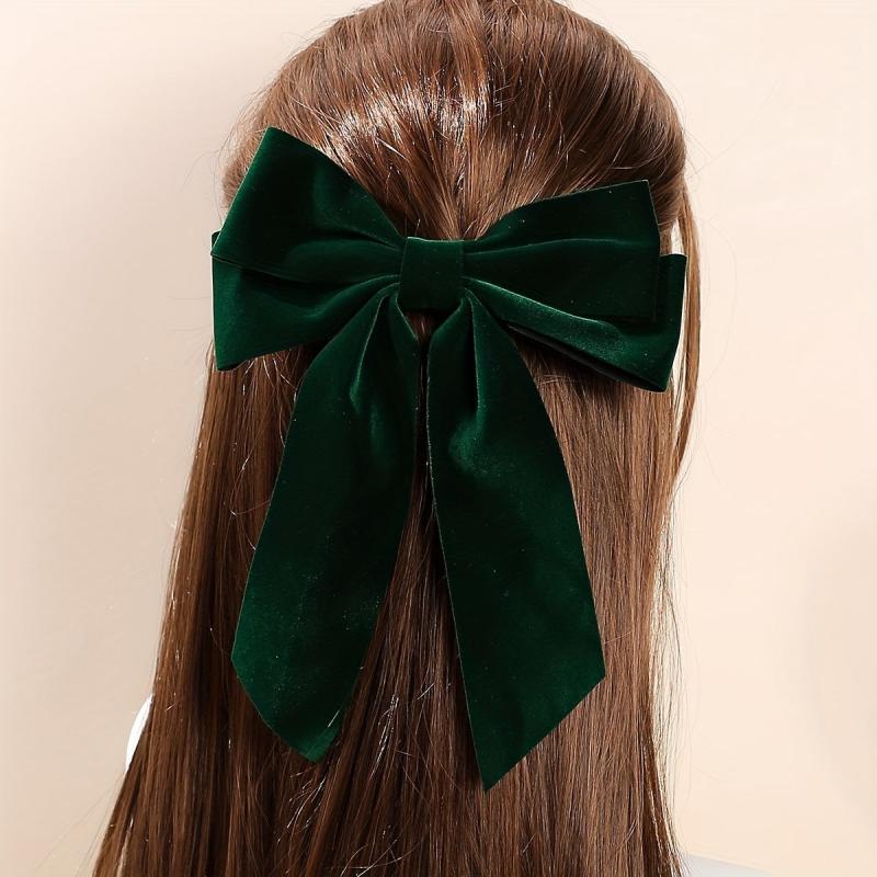 4 PCS Velvet Bow Hair Clip French Barrette Hair Accessories