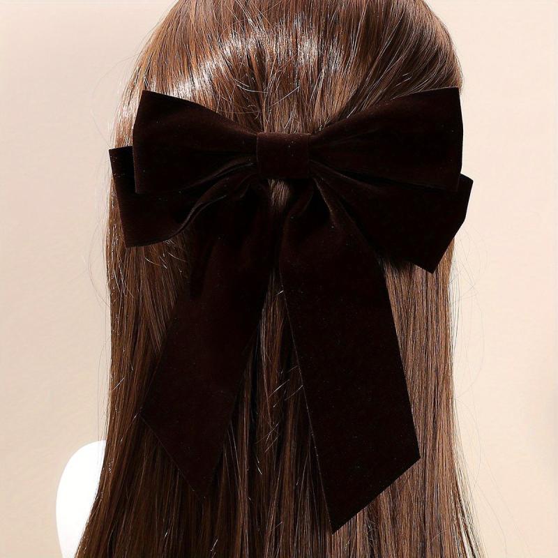 4 PCS Velvet Bow Hair Clip French Barrette Hair Accessories