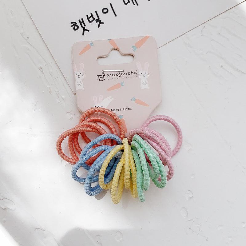 20pcs Colorful Small Elastic Hair Bands Ponytail Holder Rubber Bands Headband
