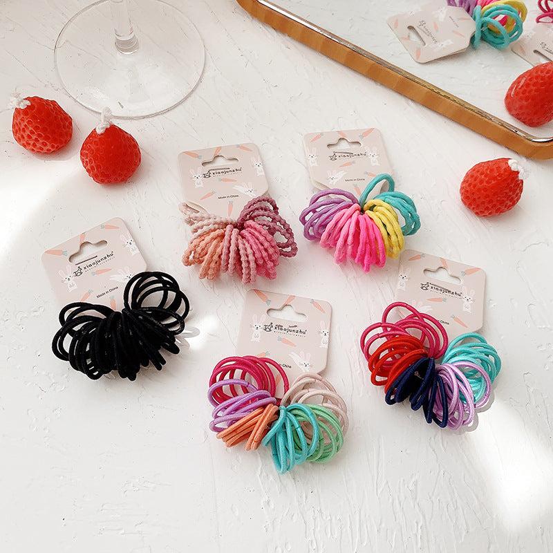 20pcs Colorful Small Elastic Hair Bands Ponytail Holder Rubber Bands Headband