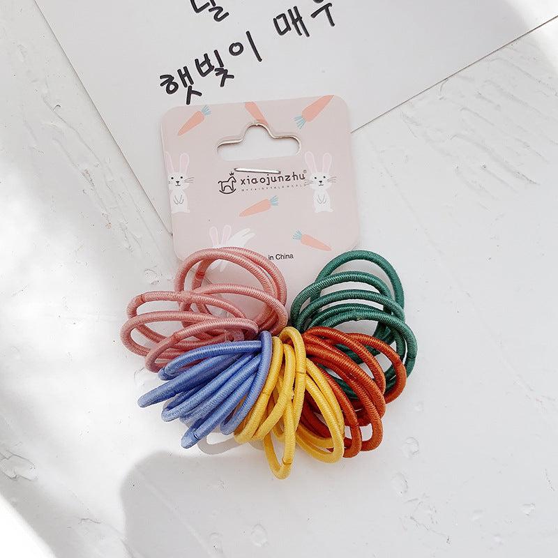20pcs Colorful Small Elastic Hair Bands Ponytail Holder Rubber Bands Headband
