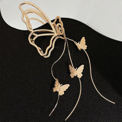 Metal Butterfly Hair Claw Clips For Thick Hair Golden Hair Accessories