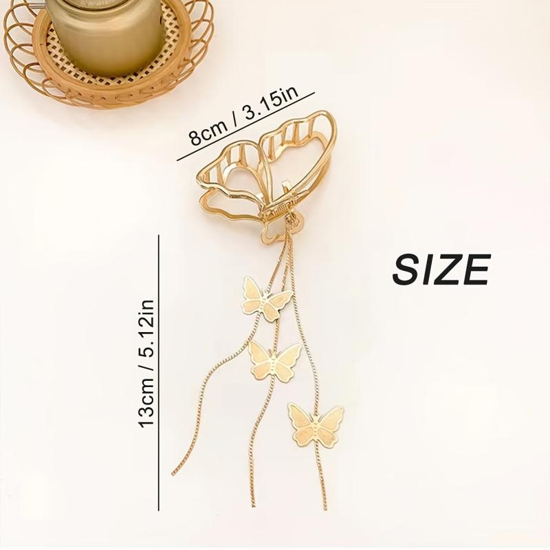 Metal Butterfly Hair Claw Clips For Thick Hair Golden Hair Accessories