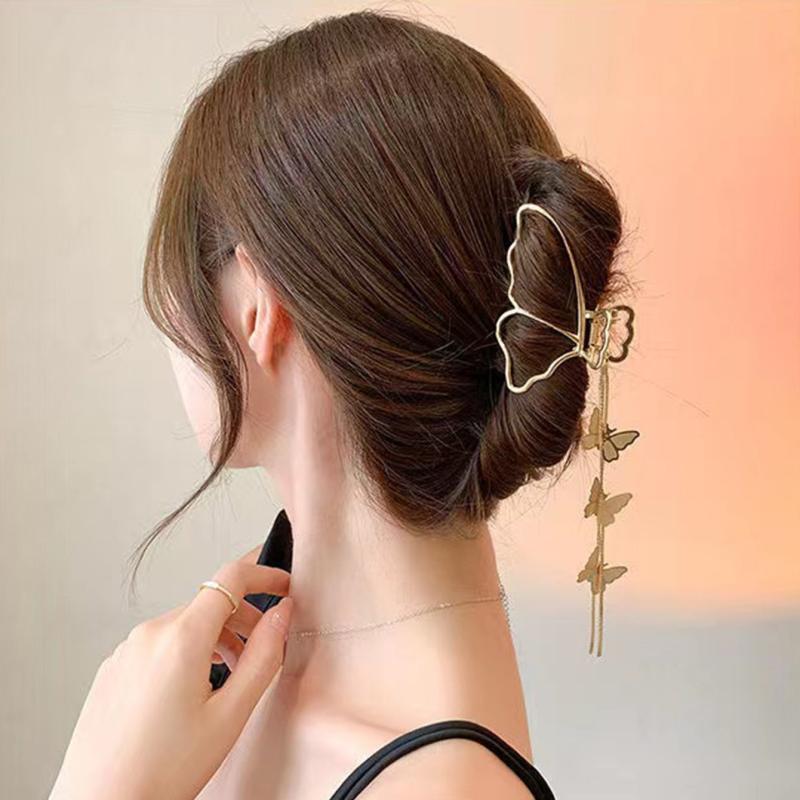 Metal Butterfly Hair Claw Clips For Thick Hair Golden Hair Accessories