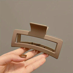 2pcs Oversized Rectangular Frame Hair Claw