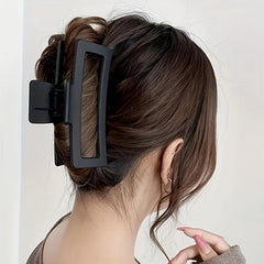 2pcs Oversized Rectangular Frame Hair Claw