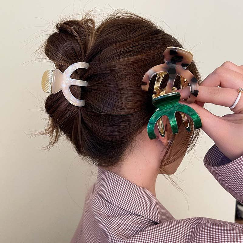 Acetate Hair Claw Pumpkin Hair Clip Acetic Shark Claw