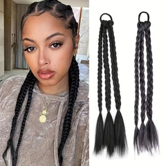 Y2K Boxing Braid Wig Sweet Twist Braid Double Ponytail