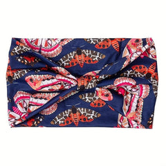 Boho Hair Bands Butterfly Print Headband Bohemian Turban Bandanas