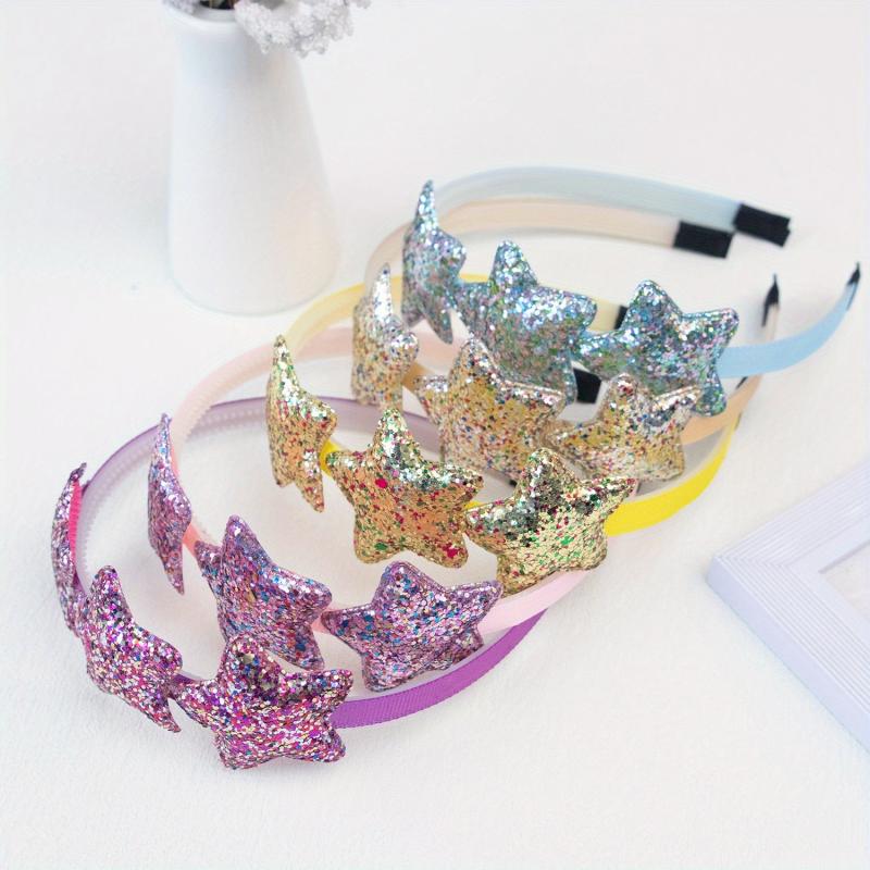 Y2K Star Sequin Headband Glitter Hair Band For Girls Toddlers