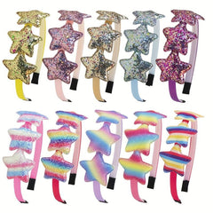 Y2K Star Sequin Headband Glitter Hair Band For Girls Toddlers
