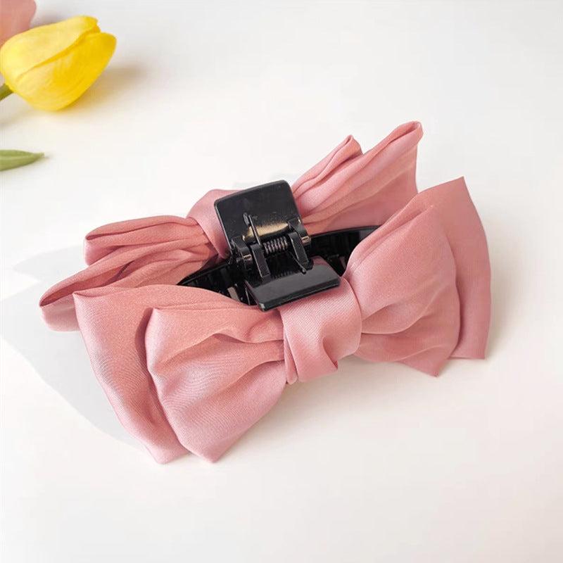 Oversized Satin Bow Hair Pin for Women Girls Hair Accessory