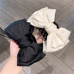Oversized Satin Bow Hair Pin for Women Girls Hair Accessory