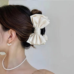 Oversized Satin Bow Hair Pin for Women Girls Hair Accessory