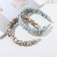 2pcs Leopard Print Headband Boho Thin Hairband Women Vintage Style Hair Accessor
