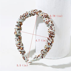 2pcs Leopard Print Headband Boho Thin Hairband Women Vintage Style Hair Accessor