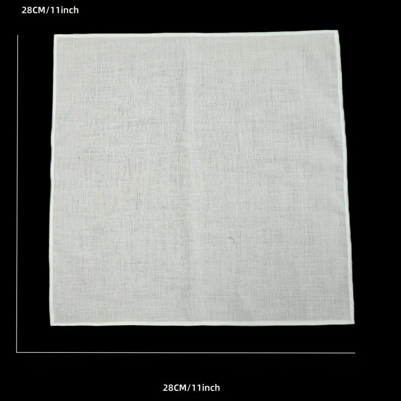 5pcs 60S Cotton Square Scarf Small Handkerchief Soft Pocket Scarf