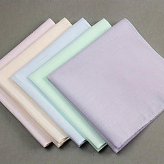 5pcs 60S Cotton Square Scarf Small Handkerchief Soft Pocket Scarf