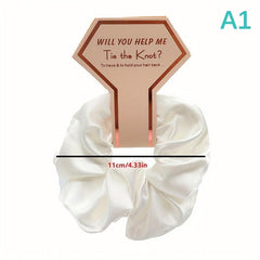 1pc Silky Scrunchies Soft Hair Tie Elastic Ponytail Holder