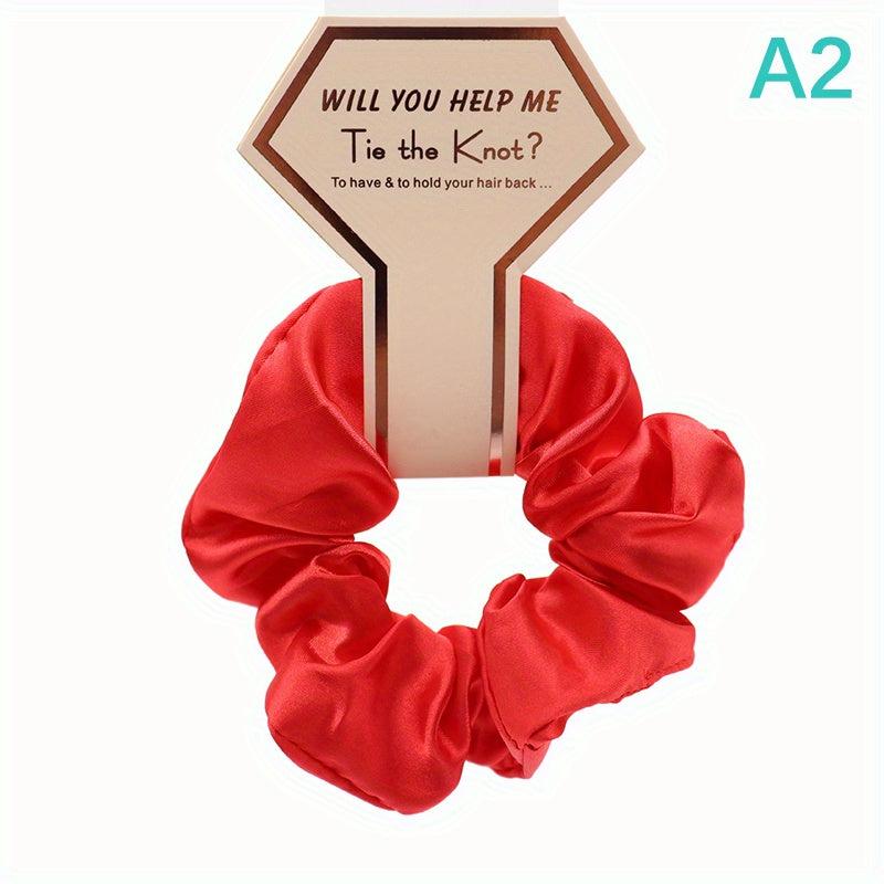 1pc Silky Scrunchies Soft Hair Tie Elastic Ponytail Holder