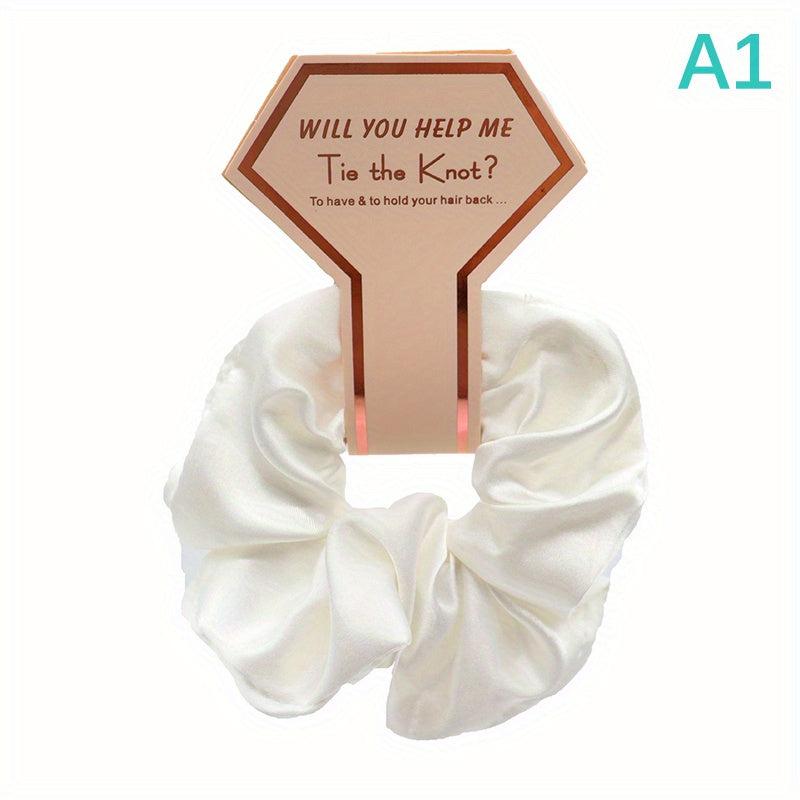 1pc Silky Scrunchies Soft Hair Tie Elastic Ponytail Holder
